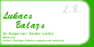 lukacs balazs business card